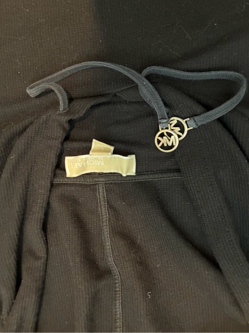 Michael Kors Black Ribbed Drawstring - Picture 1 of 3